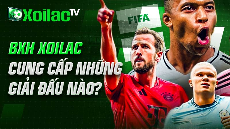Những giải đấu mà bảng xếp hạng bóng đá xoi lac tv cung cấp